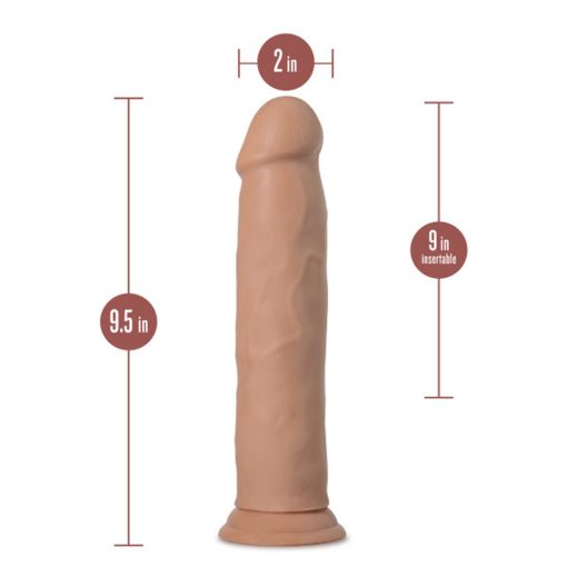 Au Naturel Carlos 9 In. Posable Dual Density Dildo Tan - Image 5