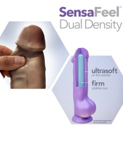 Au Naturel Jack 7 In. Posable Dual Density Dildo Brown