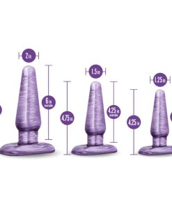 B Yours 3-Piece Anal Trainer Kit Purple Swirl