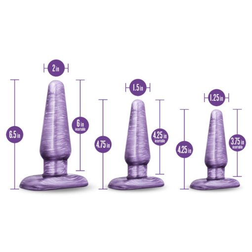 B Yours 3-Piece Anal Trainer Kit Purple Swirl - Image 5
