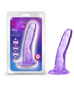 B Yours Plus Hard N' Happy 5 In. Dildo Purple