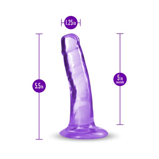B Yours Plus Hard N' Happy 5 In. Dildo Purple - Image 5