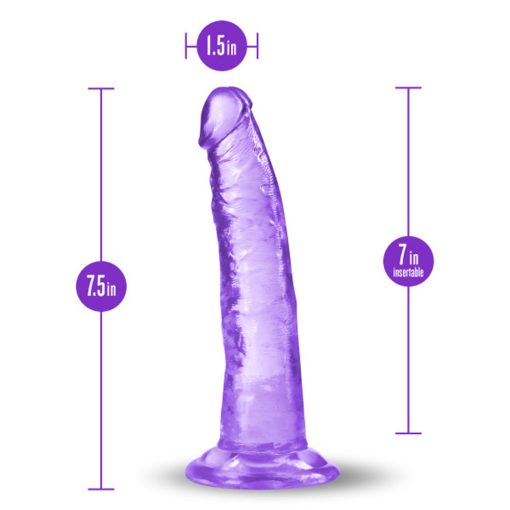 B Yours Plus Lust N' Thrust 7 In. Dildo Purple - Image 5