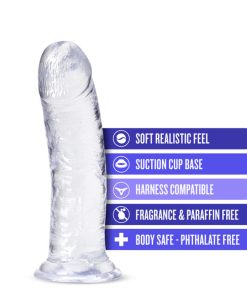 B Yours Plus Roar N' Ride 8 In. Dildo Clear