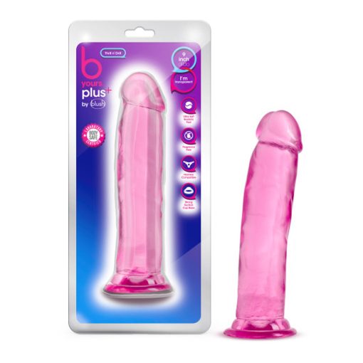 B Yours Plus Thrill N' Drill 9 In. Dildo Pink
