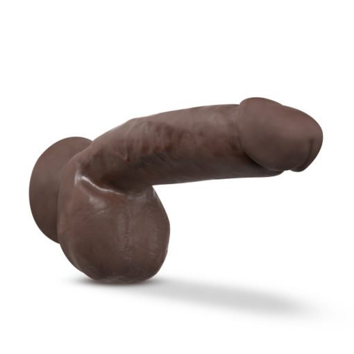 Dr. Skin Plus Thick 8 In. Triple Density Posable Dildo With Balls Brown - Image 2