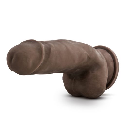 Dr. Skin Plus Girthy 7 In. Triple Density Posable Dildo With Balls Brown - Image 5