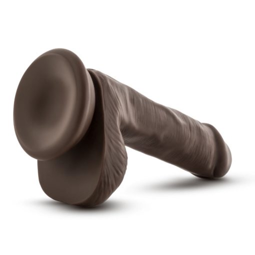 Dr. Skin Plus Realistic 6 In. Triple Density Posable Dildo With Balls Brown - Image 3