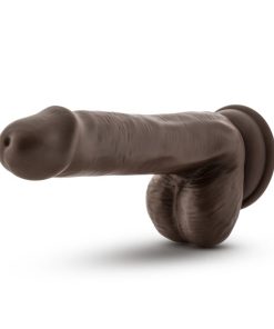 Dr. Skin Plus Realistic 6 In. Triple Density Posable Dildo With Balls Brown
