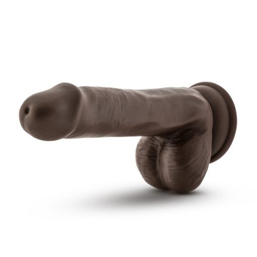 Dr. Skin Plus Realistic 6 In. Triple Density Posable Dildo With Balls Brown - Image 5