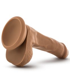 Dr. Skin Plus Realistic 6 In. Triple Density Posable Dildo With Balls Tan