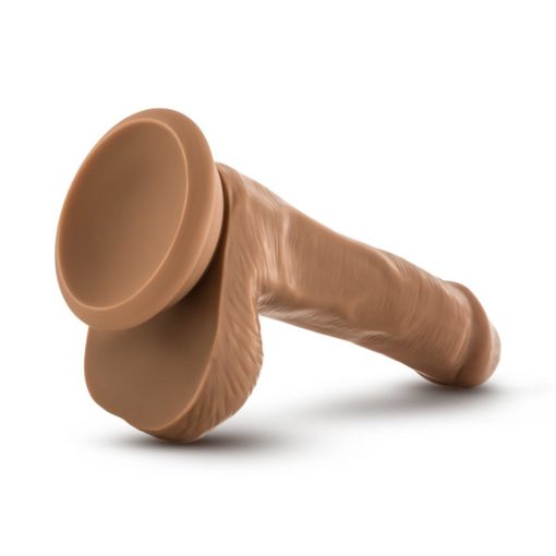 Dr. Skin Plus Realistic 6 In. Triple Density Posable Dildo With Balls Tan - Image 4