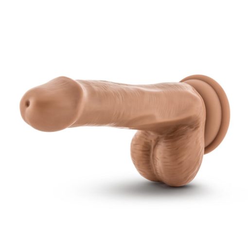 Dr. Skin Plus Realistic 6 In. Triple Density Posable Dildo With Balls Tan - Image 5