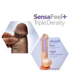 Dr. Skin Plus Realistic 5 In. Triple Density Posable Dildo Brown