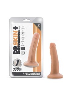 Dr. Skin Plus Realistic 5 In. Triple Density Posable Dildo Beige