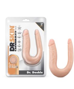 Dr. Skin Silicone Dr. Double Realistic 12 In. Dual-Ended Dildo Beige