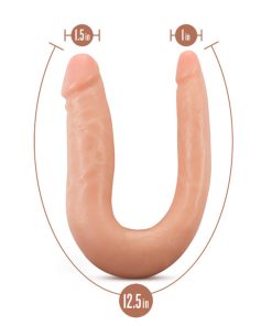 Dr. Skin Silicone Dr. Double Realistic 12 In. Dual-Ended Dildo Beige