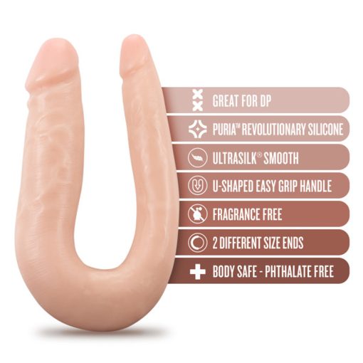 Dr. Skin Silicone Dr. Double Realistic 12 In. Dual-Ended Dildo Beige - Image 5