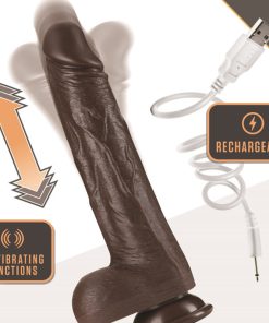 Dr. Skin Dr. Murphy 8 In. Thrusting Dildo With Balls Brown