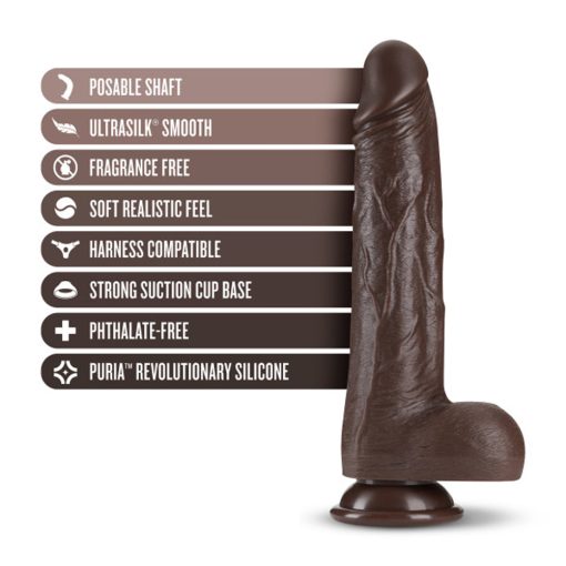 Dr. Skin Dr. Murphy 8 In. Thrusting Dildo With Balls Brown - Image 8