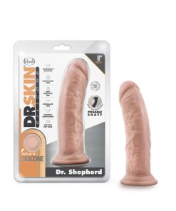 Dr. Skin Silicone Dr. Shepherd Realistic 8 In. Posable Dildo Beige