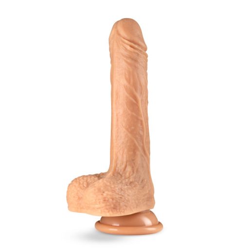 Dr. Skin Dr. Grey Remote-Controlled 7 In. Thumping Dildo With Balls Beige - Image 3