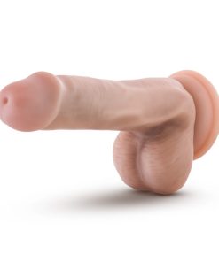 Dr. Skin Silicone Dr. Daniel Realistic 6 In. Posable Dildo With Balls Beige