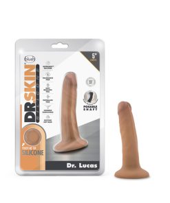 Dr. Skin Silicone Dr. Lucas Realistic 5 In. Posable Dildo Tan