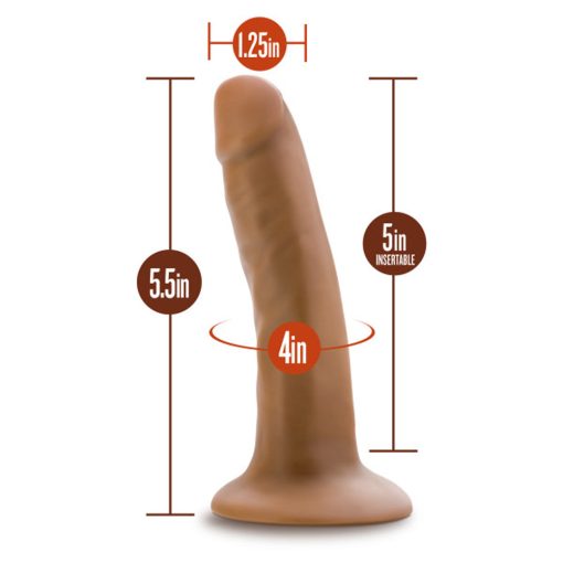 Dr. Skin Silicone Dr. Lucas Realistic 5 In. Posable Dildo Tan - Image 5