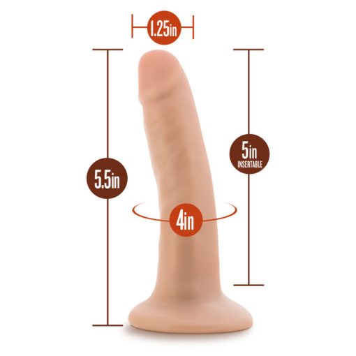 Dr. Skin Silicone Dr. Lucas Realistic 5 In. Posable Dildo Beige - Image 6