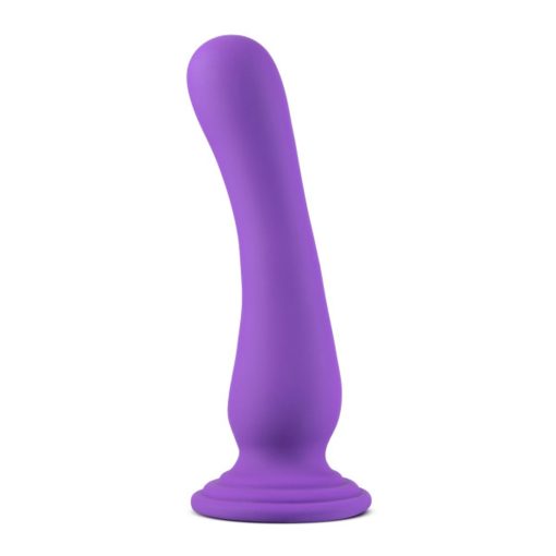 Impressions Ibiza Rechargeable Silicone 7.75 In. Vibrating Dildo With Suction Cup Plum - Image 4