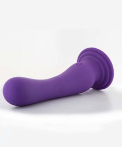 Impressions Ibiza Rechargeable Silicone 7.75 In. Vibrating Dildo With Suction Cup Plum