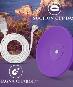 Impressions Ibiza Rechargeable Silicone 7.75 In. Vibrating Dildo With Suction Cup Plum