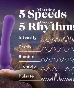 Impressions Ibiza Rechargeable Silicone 7.75 In. Vibrating Dildo With Suction Cup Plum