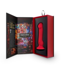 Impressions Las Vegas Rechargeable Silicone 8.25 In. Vibrating Dildo Crimson
