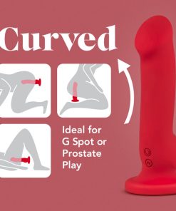 Impressions Las Vegas Rechargeable Silicone 8.25 In. Vibrating Dildo Crimson