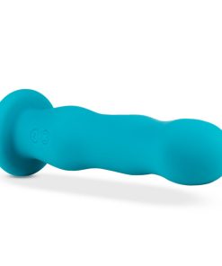 Impressions Miami Rechargeable Silicone 6.5 In. Vibrating Dildo Teal