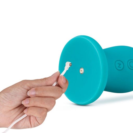 Impressions Miami Rechargeable Silicone 6.5 In. Vibrating Dildo Teal - Image 9