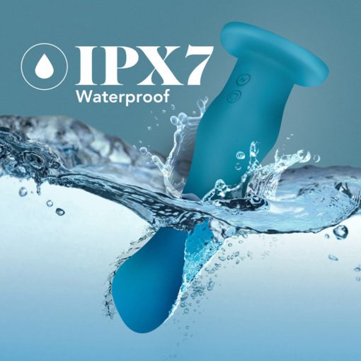 Impressions Miami Rechargeable Silicone 6.5 In. Vibrating Dildo Teal - Image 10