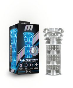 M For Men All Nighter Glow In The Dark Textured Stroker Clear