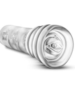 M For Men All Nighter Glow In The Dark Textured Stroker Clear