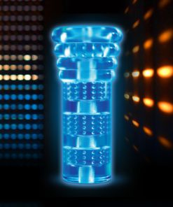M For Men All Nighter Glow In The Dark Textured Stroker Clear