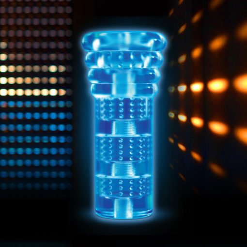 M For Men All Nighter Glow In The Dark Textured Stroker Clear - Image 9