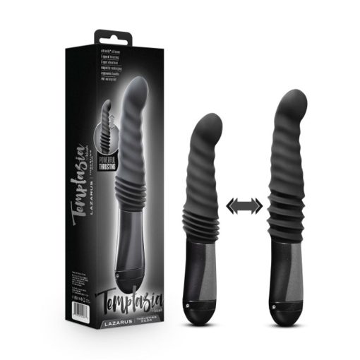 Temptasia Lazarus Rechargeable 10 In. Silicone Thrusting Dildo Black