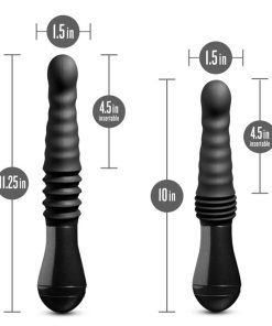 Temptasia Lazarus Rechargeable 10 In. Silicone Thrusting Dildo Black