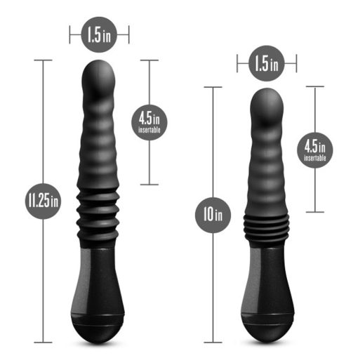 Temptasia Lazarus Rechargeable 10 In. Silicone Thrusting Dildo Black - Image 5