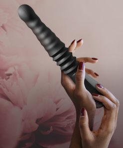 Temptasia Lazarus Rechargeable 10 In. Silicone Thrusting Dildo Black