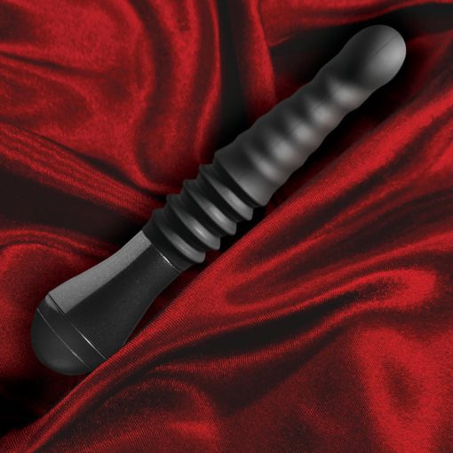 Temptasia Lazarus Rechargeable 10 In. Silicone Thrusting Dildo Black - Image 9