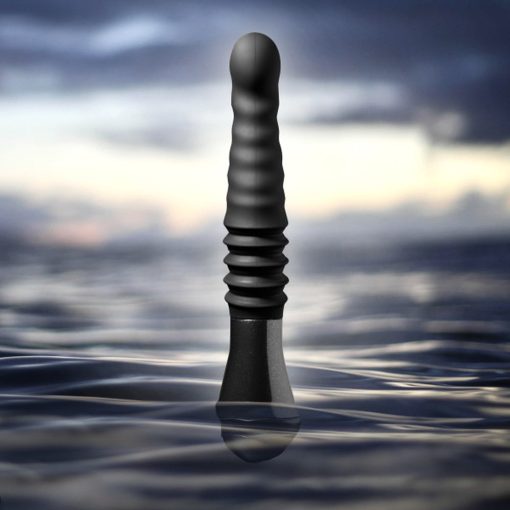Temptasia Lazarus Rechargeable 10 In. Silicone Thrusting Dildo Black - Image 10