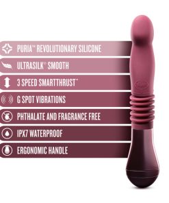 Temptasia Trixie Rechargeable 10 In. Silicone Thrusting Dildo Wine